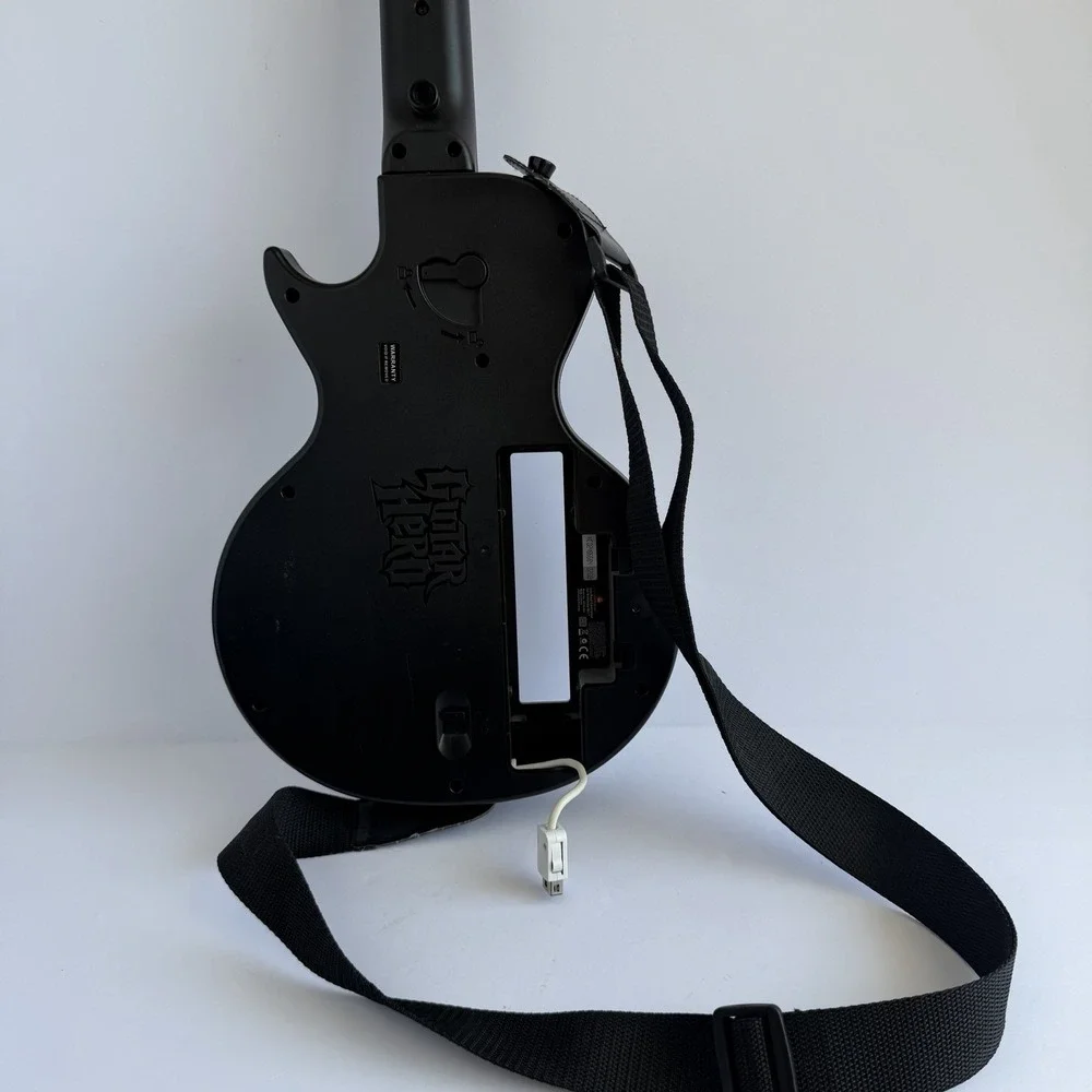 Nintendo Wii Red Octane Gibson Les Paul Guitar Hero White With Strap Untested